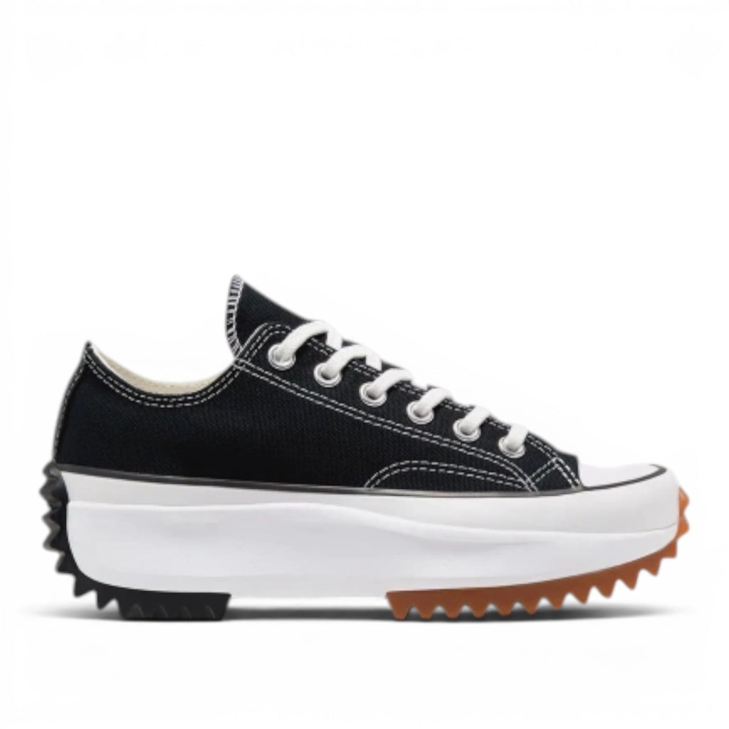 My Store black textile Converse Run Star Hike Ox low-top sneakers with white laces and a chunky platform sole.