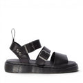 My Store black Gryphon Brando leather sandals with double buckle straps and a platform sole.