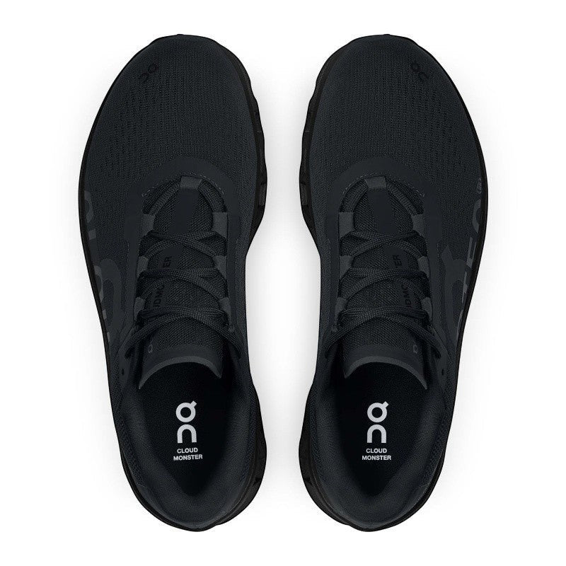 My Store black recycled polyester running shoes with CloudTec® and Helion™ superfoam sole.