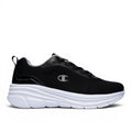 My Store Champion S11581 black textile athletic sneakers with white sole and grey lining.