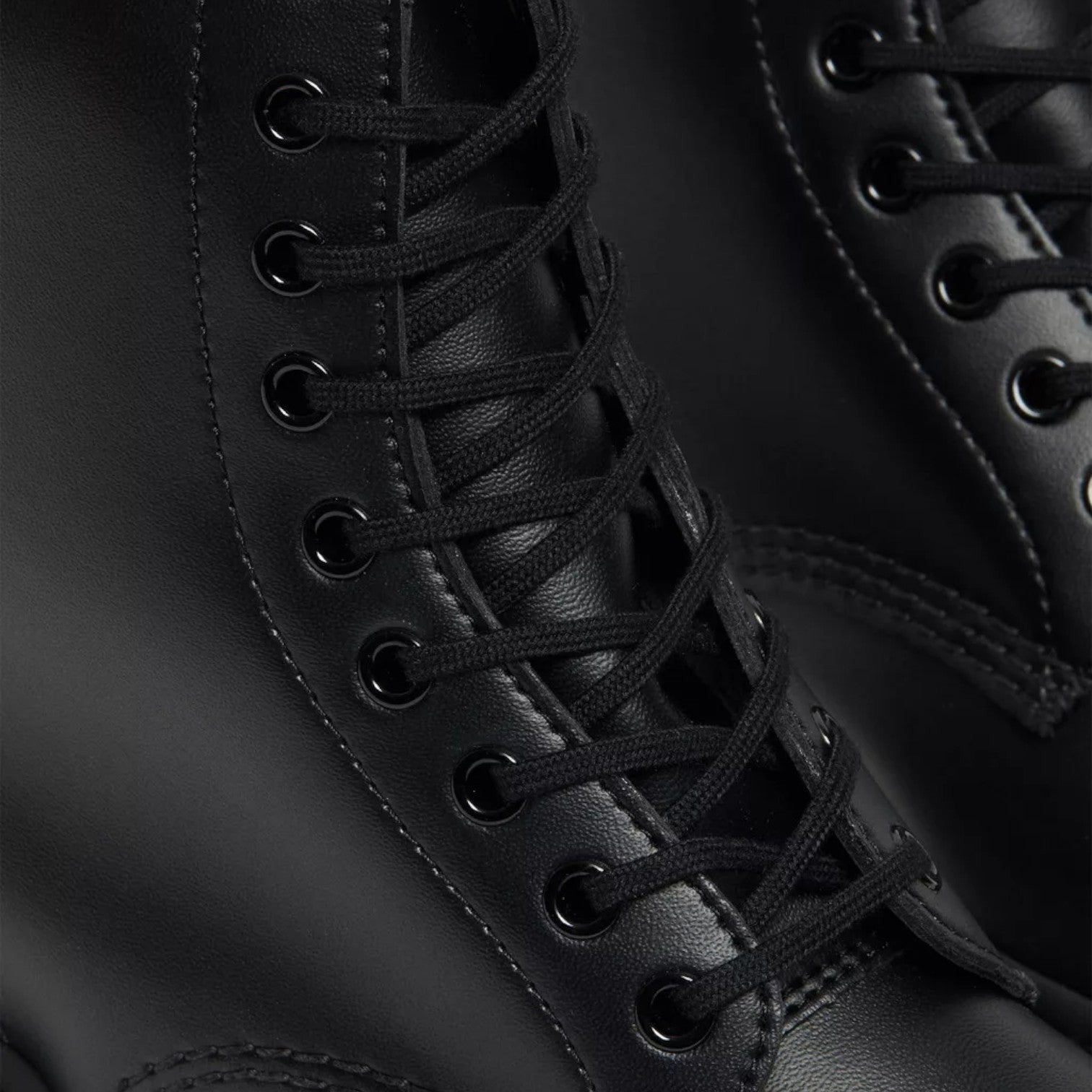 My Store Dr. Martens 1460 Bex Mono Vegan black synthetic leather lace-up boots.