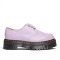 My Store Dr. Martens 1461 II Pisa Leather Platform shoes in light purple with a chunky black sole and yellow stitching.