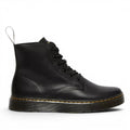 My Store Dr. Martens Thurston Lusso Leather Chukka boots in black with yellow stitching and a durable PVC sole.