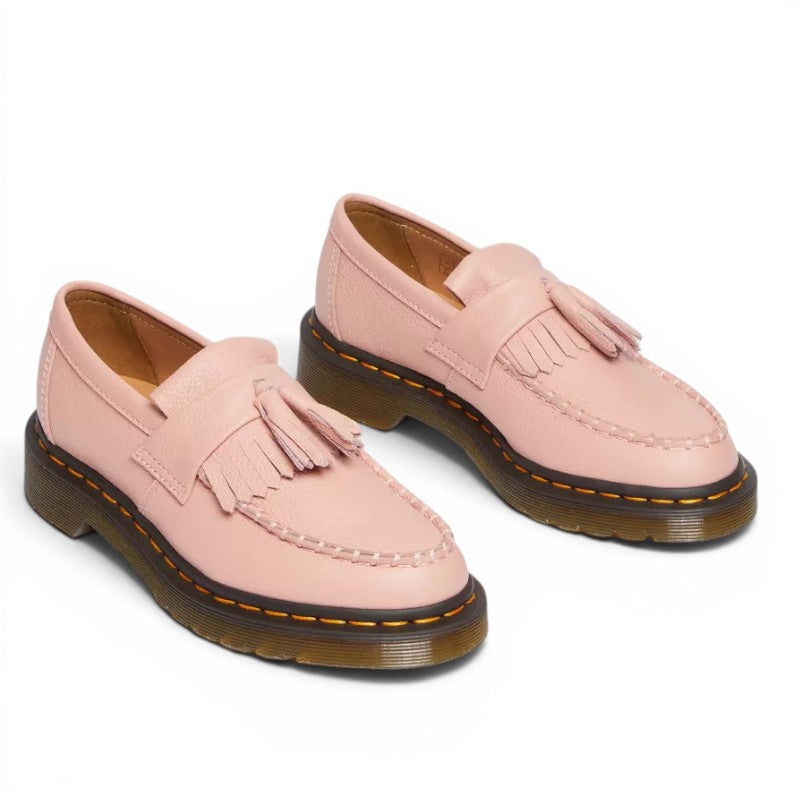 My Store Dr. Martens Adrian Virginia leather tassel loafers in pale pink.