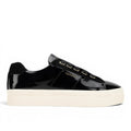 My Store GANT black patent leather sneakers with suede accents and a thick cream sole.