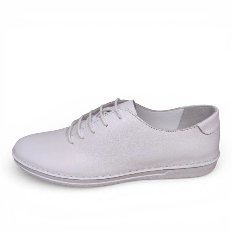My Store Loretta Vitale 221 white leather casual lace-up shoes