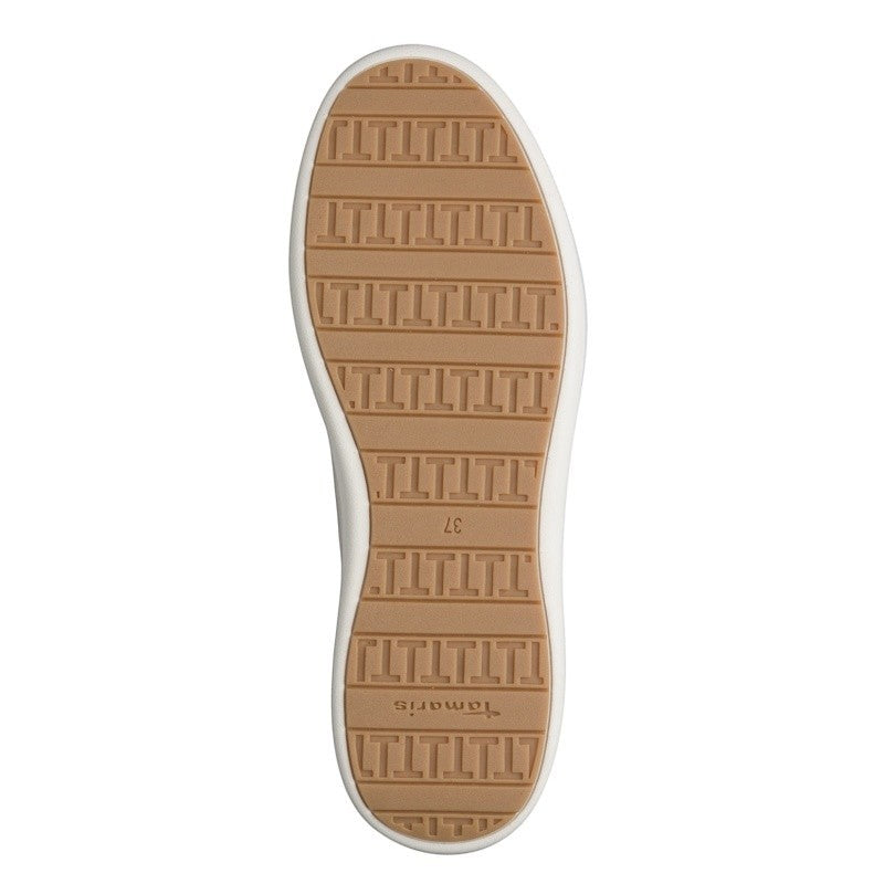 My Store Tamaris 1/1-23736 women's white leather sneakers with textile and synthetic lining. Size 37.