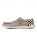 My Store Wally Funk grey textile slip-on shoes with a tie-dye heel accent and elastic laces.