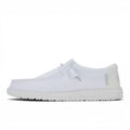 My Store Wally Stretch Sox white knit slip-on shoes with elastic laces and speckled sole.