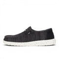 My Store Wendy Stretch Sox women's slip-on shoes in charcoal grey knit with white speckled sole. Easy-on system.