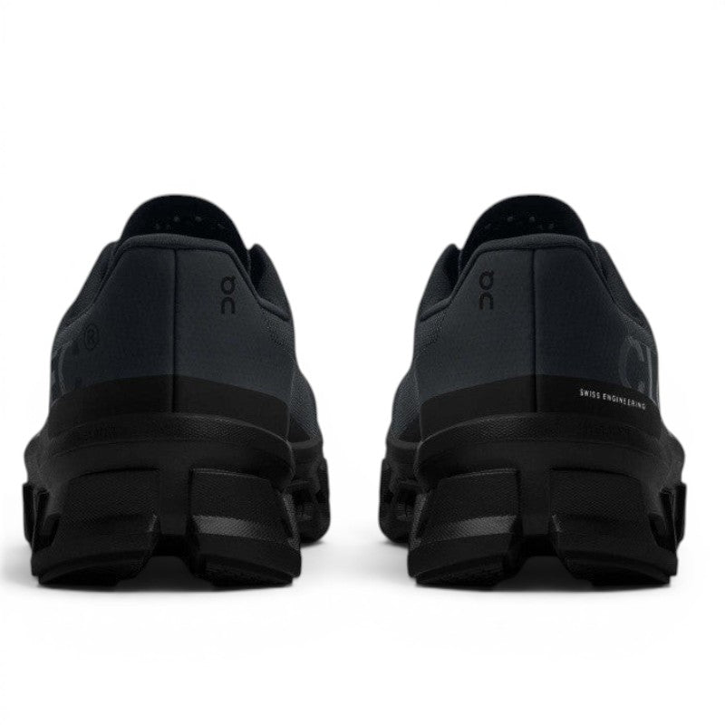 My Store black recycled polyester running shoes with CloudTec and Helion superfoam sole. Features a unique rocker shape.