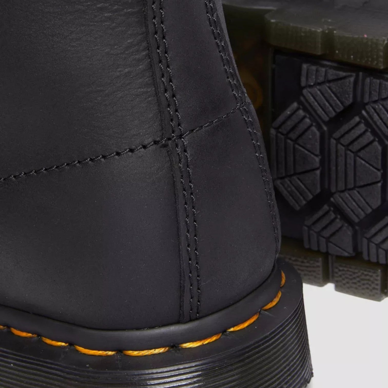 My Store Dr. Martens 1460 WG Outlaw black leather boots with WarmWair Sherpa lining and Wintergrip PVC sole.