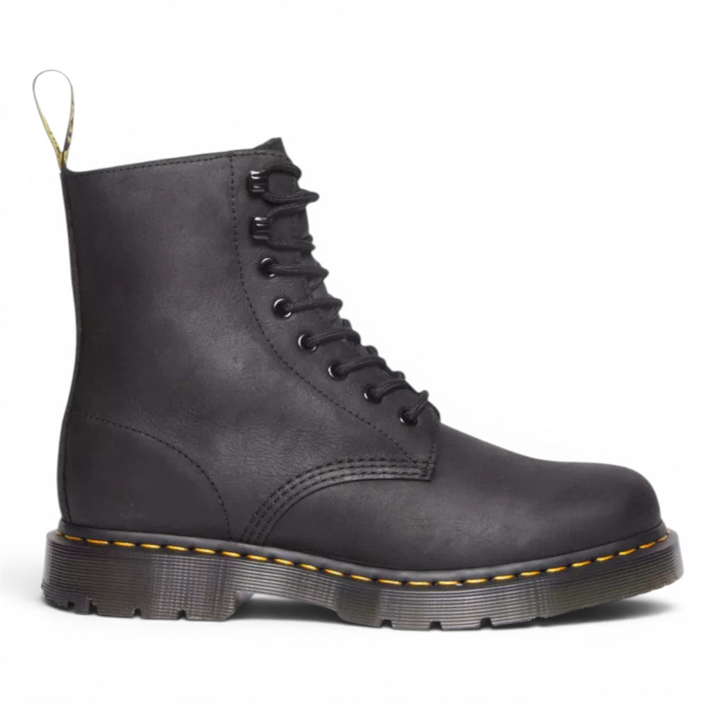 My Store Dr. Martens 1460 WG Outlaw black waterproof leather boots with WarmWair Sherpa lining and Wintergrip sole.