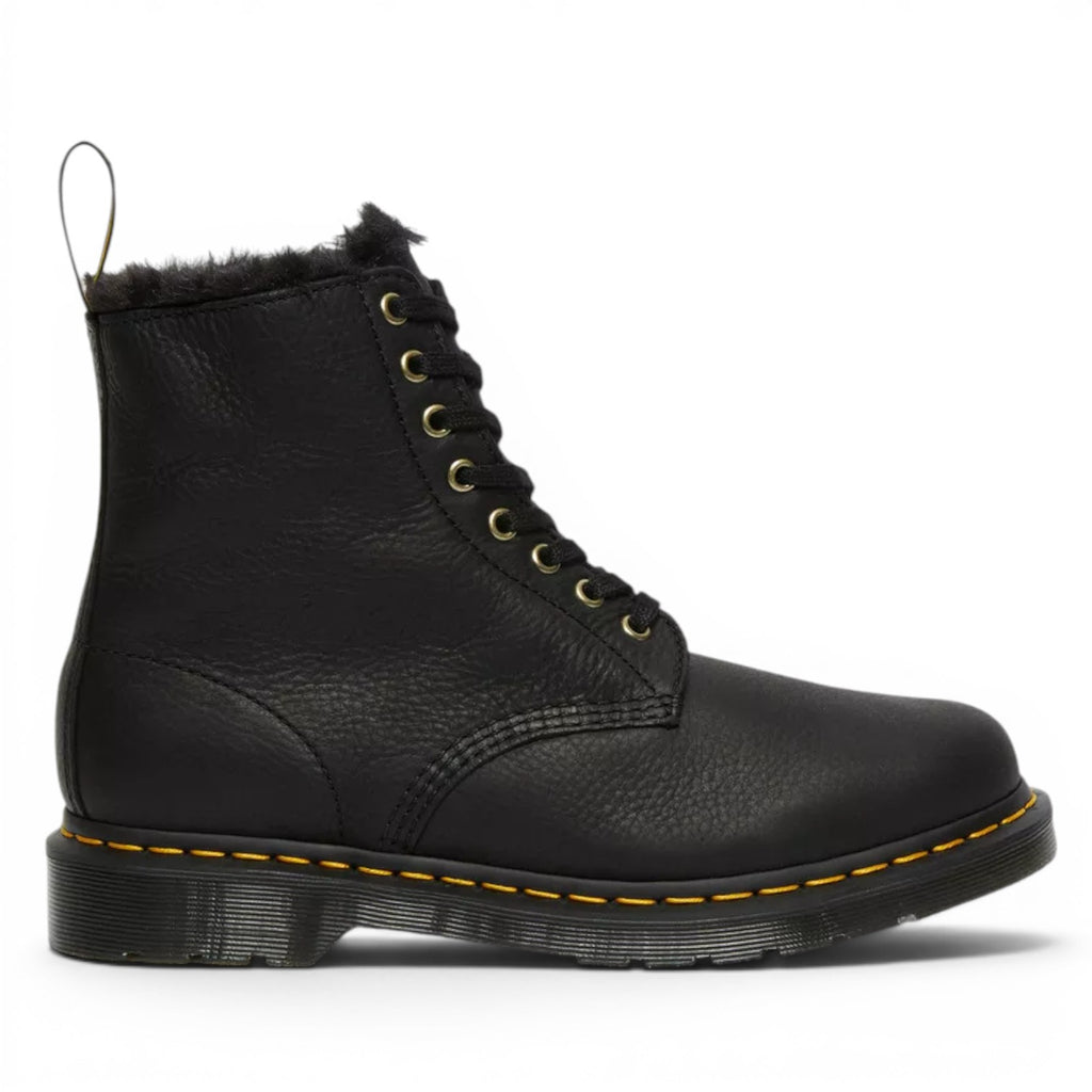 My Store Dr. Martens 1460 Pascal Ambassador black faux fur lined leather boots.