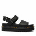My Store Dr. Martens Voss Hydro black leather platform sandals with adjustable ankle strap and buckle closure.