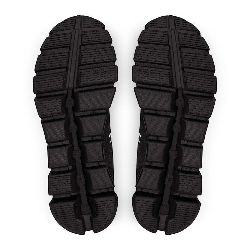 My Store On Cloud 5 Waterproof black sneakers with CloudTec sole and quick lacing system.