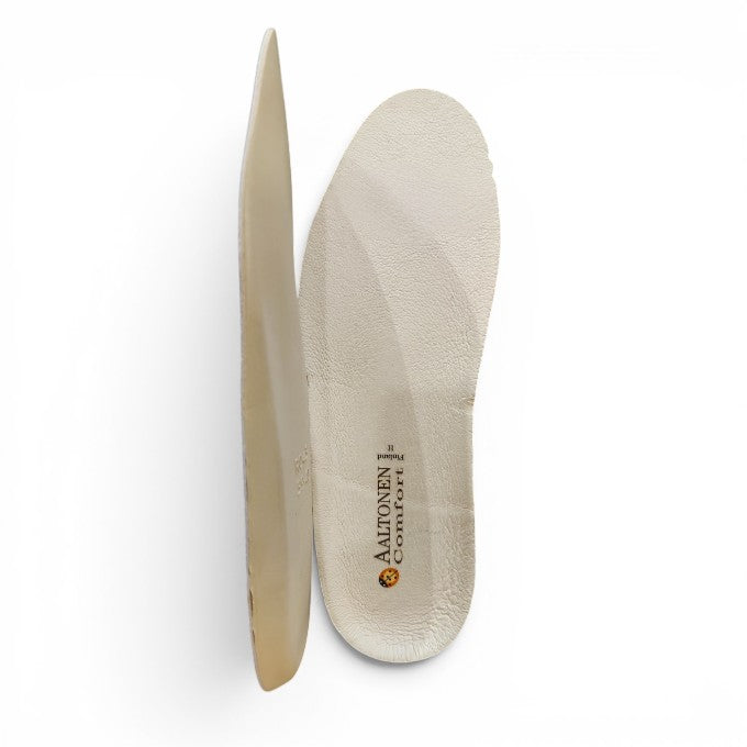 ShoeShop Aaltonen wide-fit leather insoles with cushioned heel support for extra comfort