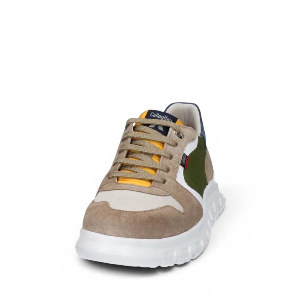 ShoeShop Callaghan 55303 multi-coloured suede and leather sneakers with thick white rubber soles