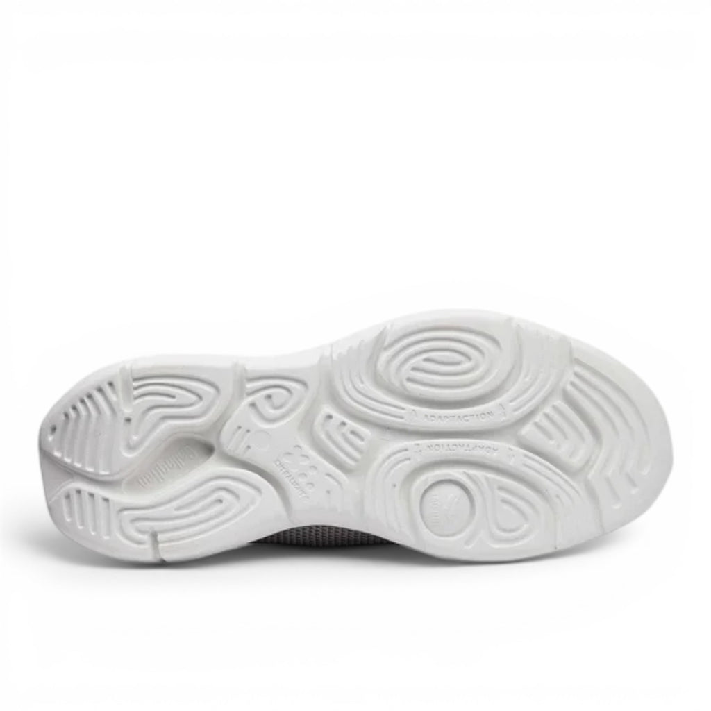 ShoeShop Callaghan 62400 white sneaker with a textured, ergonomic rubber sole for superior grip and comfort.