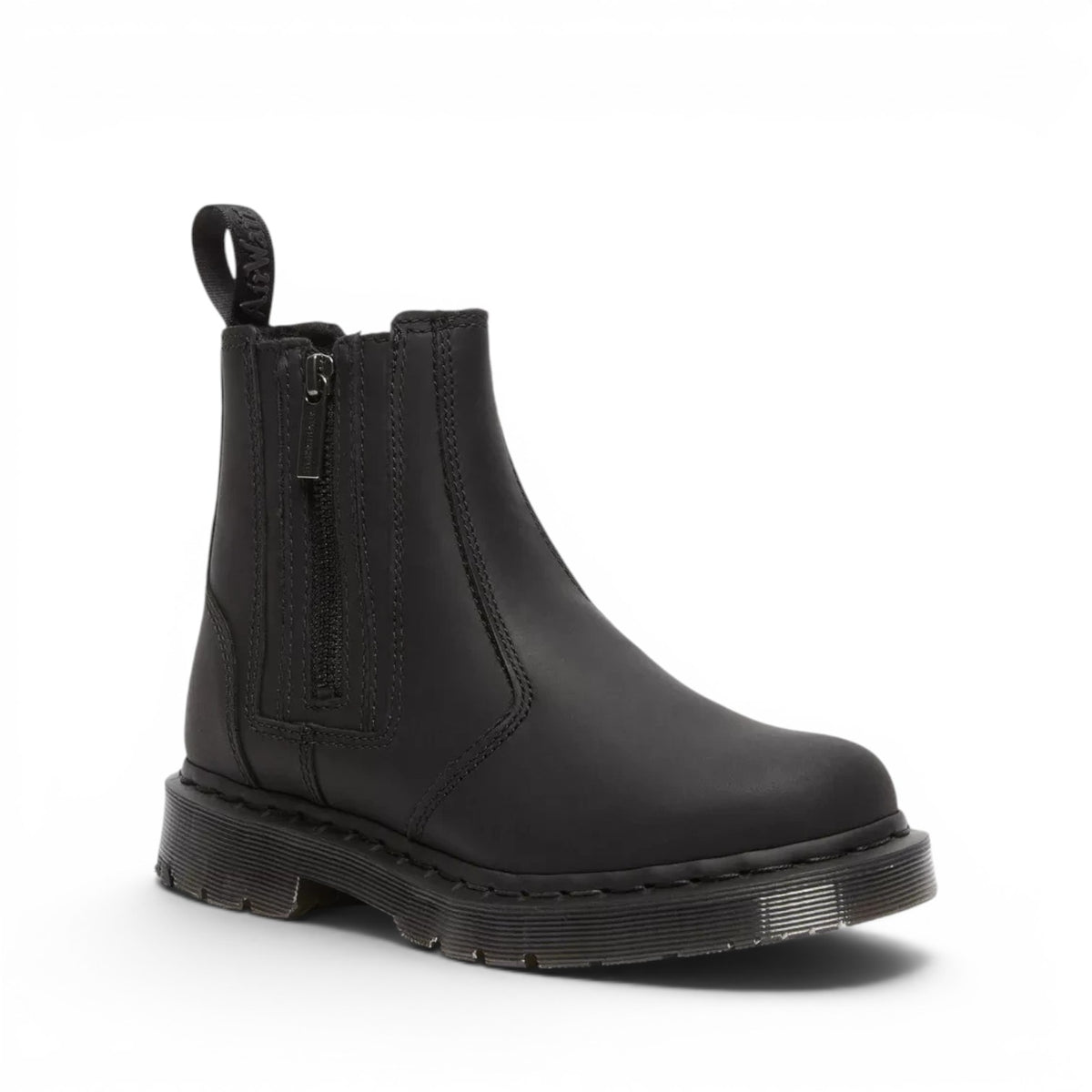 ShoeShop Dr. Martens 2976 Alyson black leather Chelsea boots with side zipper and Wintergrip sole