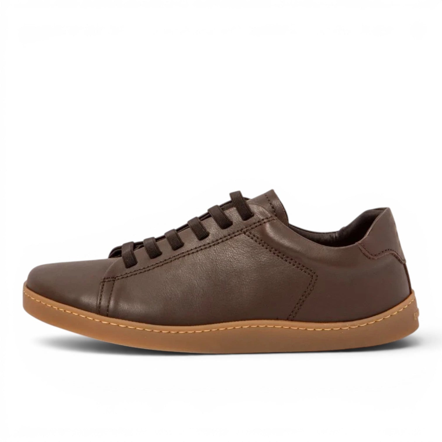 ShoeShop El Naturalista 5910 dark brown leather low-top sneakers with a flat gum rubber sole