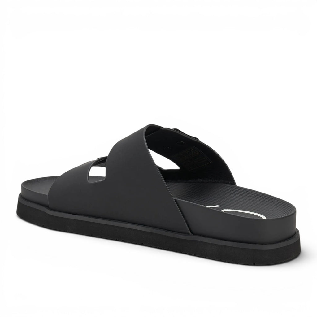 ShoeShop GANT black slip-on sandals with double strap design and contoured footbed for casual summer wear