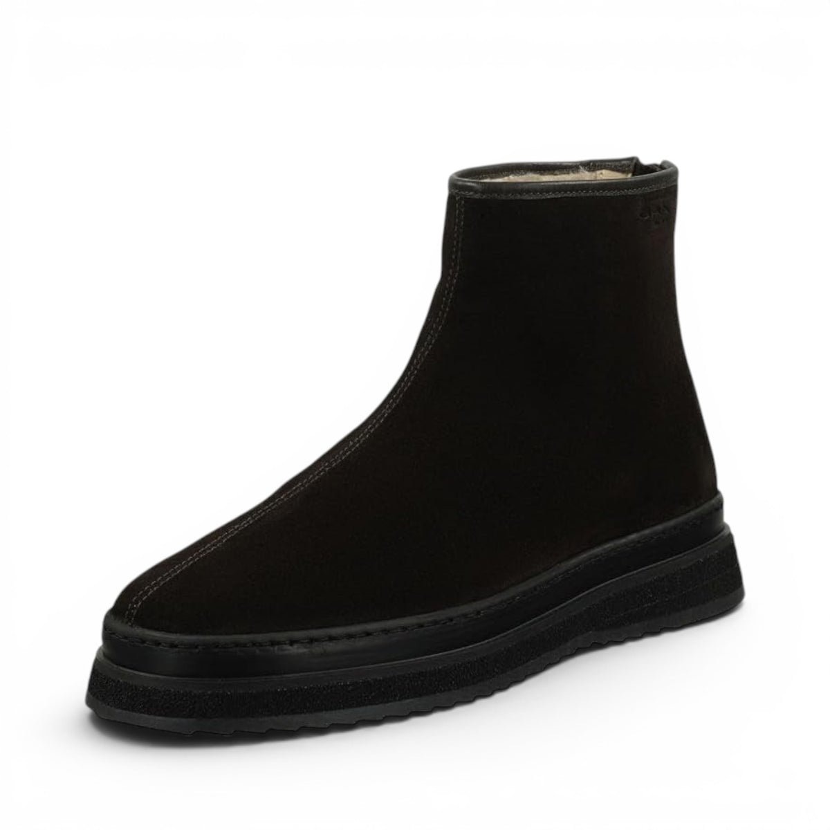 ShoeShop GANT Blistown 2A black suede ankle boots with wool lining and thick rubber sole