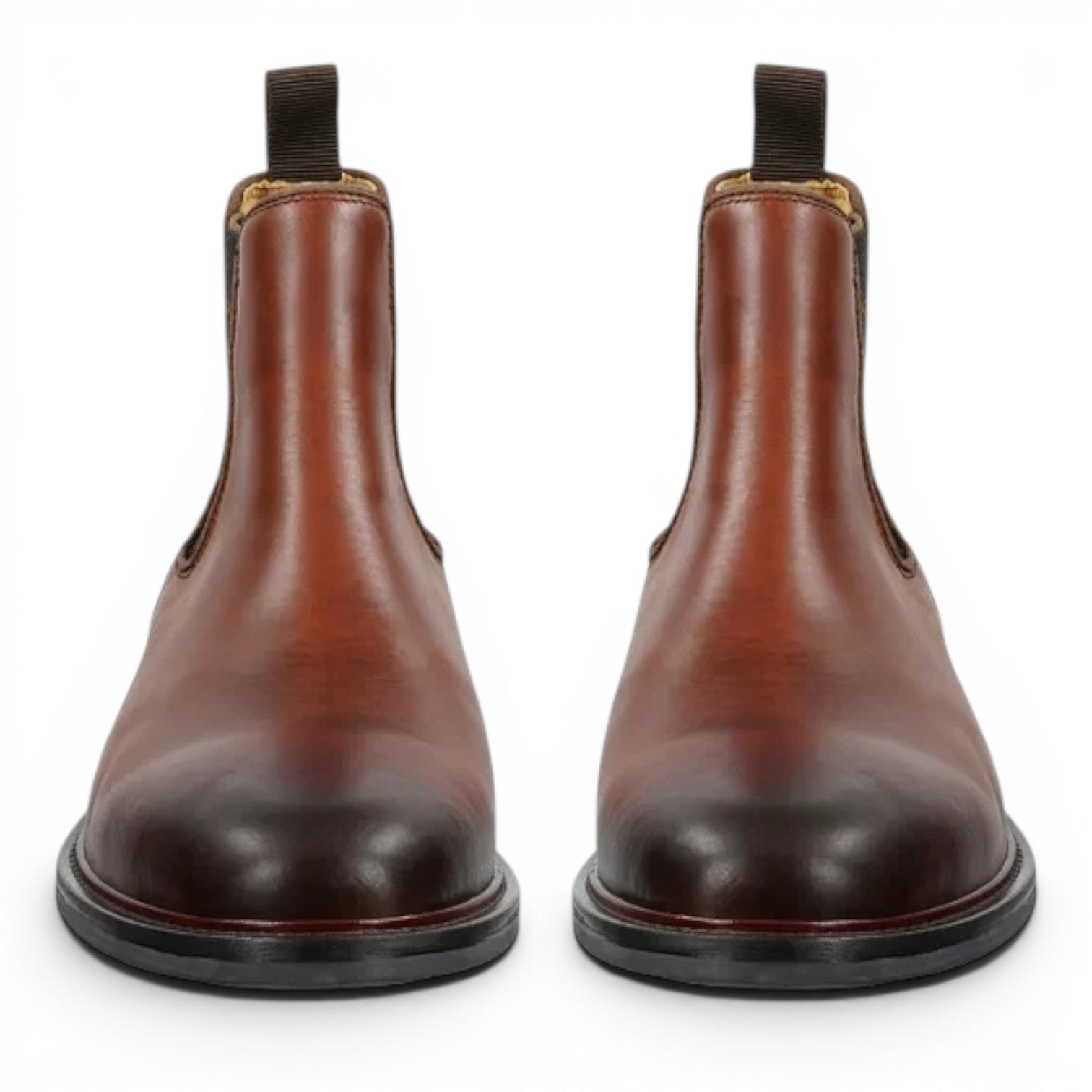 ShoeShop GANT brown leather Chelsea boots with pull tabs and durable rubber soles