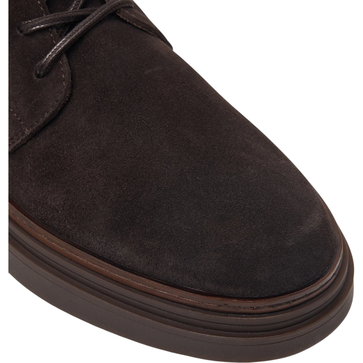 ShoeShop GANT Kinzoon mid dark brown suede lace-up sneaker with a durable rubber sole