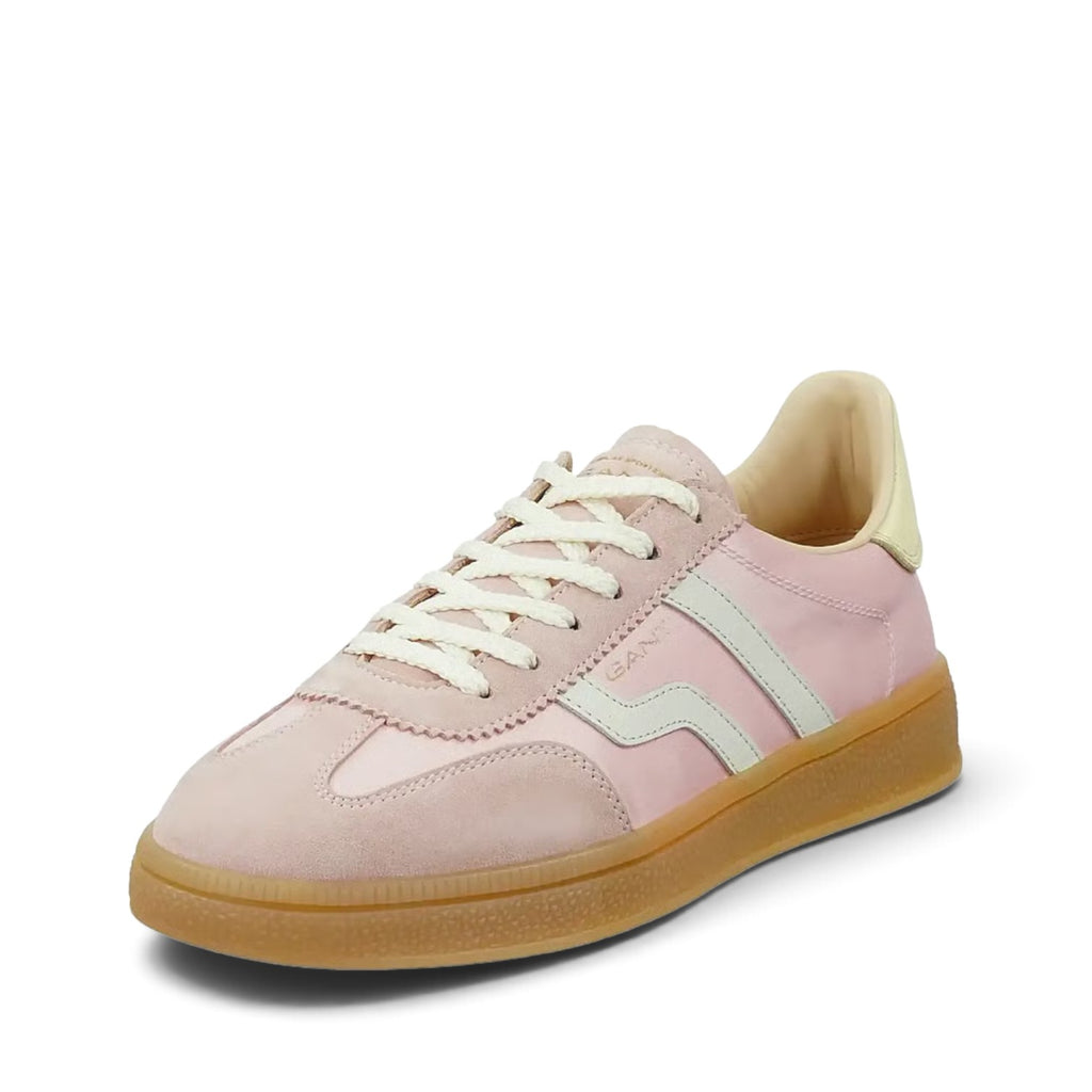 ShoeShop GANT pink suede and leather sneakers with cream laces and a gum rubber sole