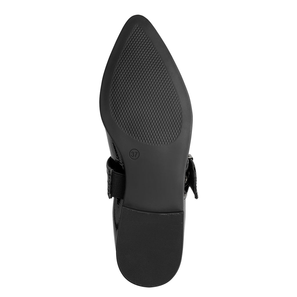 ShoeShop Marco Tozzi black synthetic shoe sole with textured rubber grip and low heel