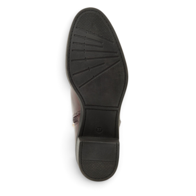 ShoeShop Marco Tozzi 2/2-25323 boot showing the black textured rubber sole and low block heel from a bottom view