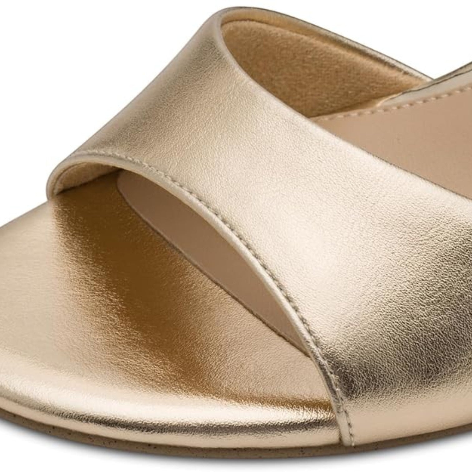 ShoeShop Marco Tozzi gold metallic open-toe sandal detail