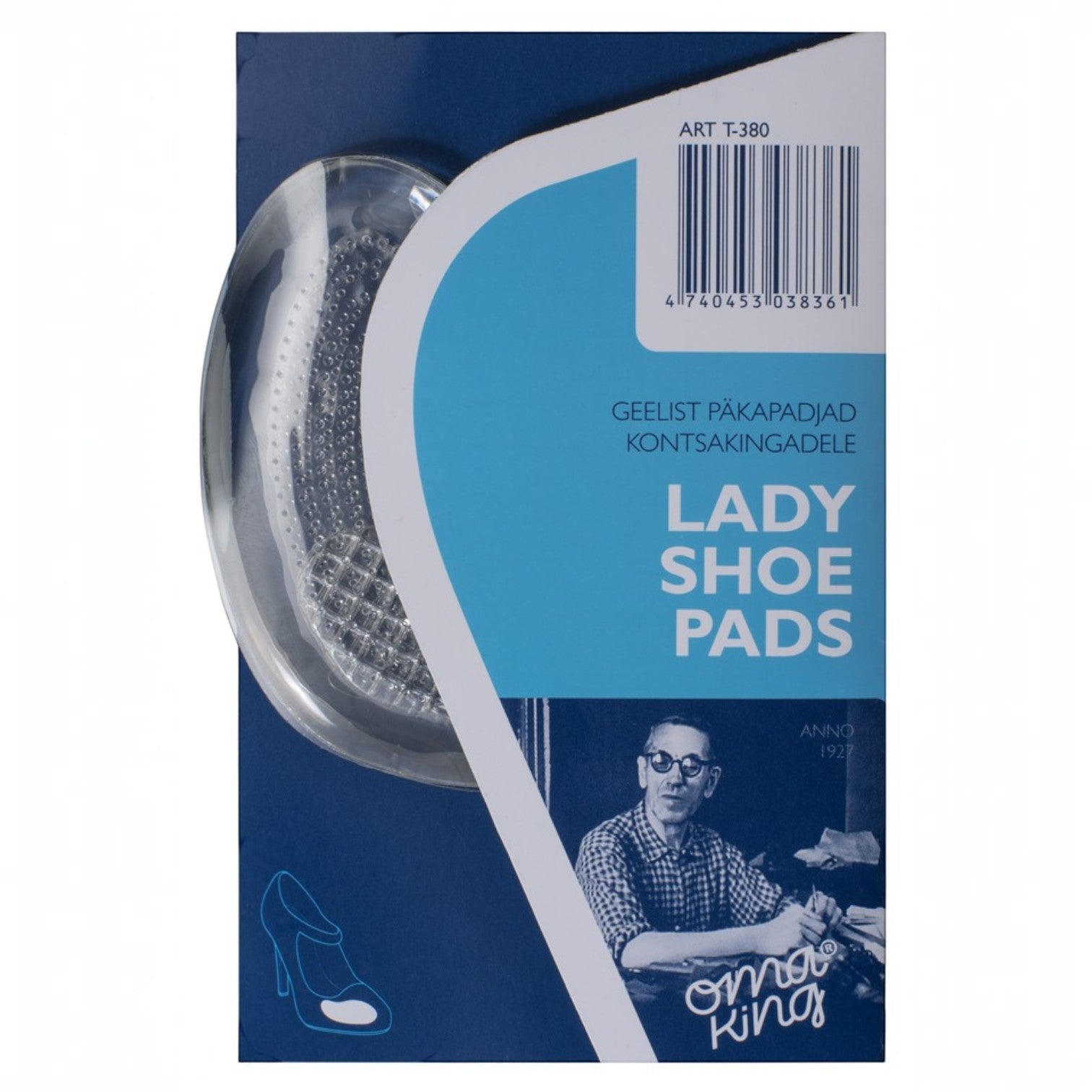 ShoeShop OmaKing clear gel forefoot cushions for high heels providing comfort and pressure relief for the ball of foot