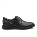 ShoeShop Pegada 126101-01 black leather lace-up dress shoe with a textured rubber sole