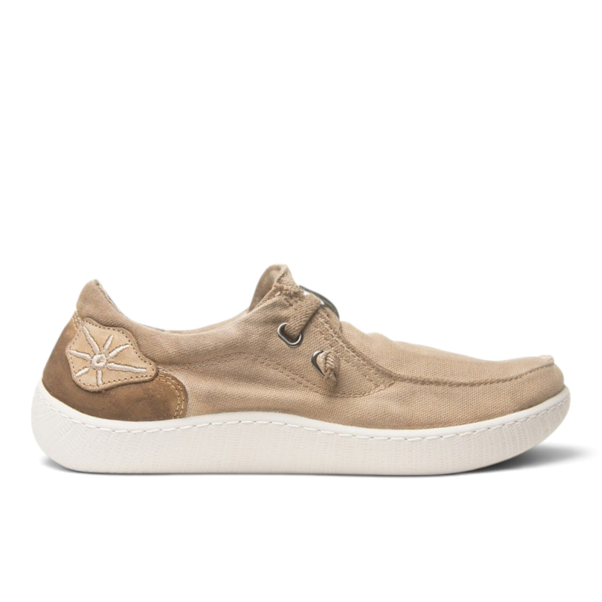 ShoeShop Sunni Sabbi KIKAI beige organic cotton Wallabee style casual shoes with natural rubber and cork sole