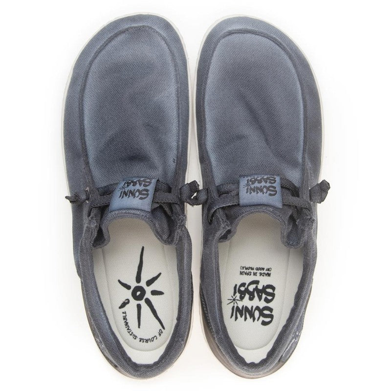 ShoeShop Sunni Sabbi KUNASHIRI grey organic cotton casual slip-on shoes with flexible rubber and cork zero-drop soles