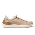 ShoeShop Sunni Sabbi MIYAKO beige organic cotton barefoot sneaker with leather heel detail and flexible rubber sole