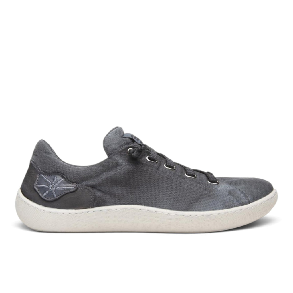 ShoeShop Sunni Sabbi MIYAKO grey organic cotton barefoot casual sneaker with flexible natural rubber and cork sole