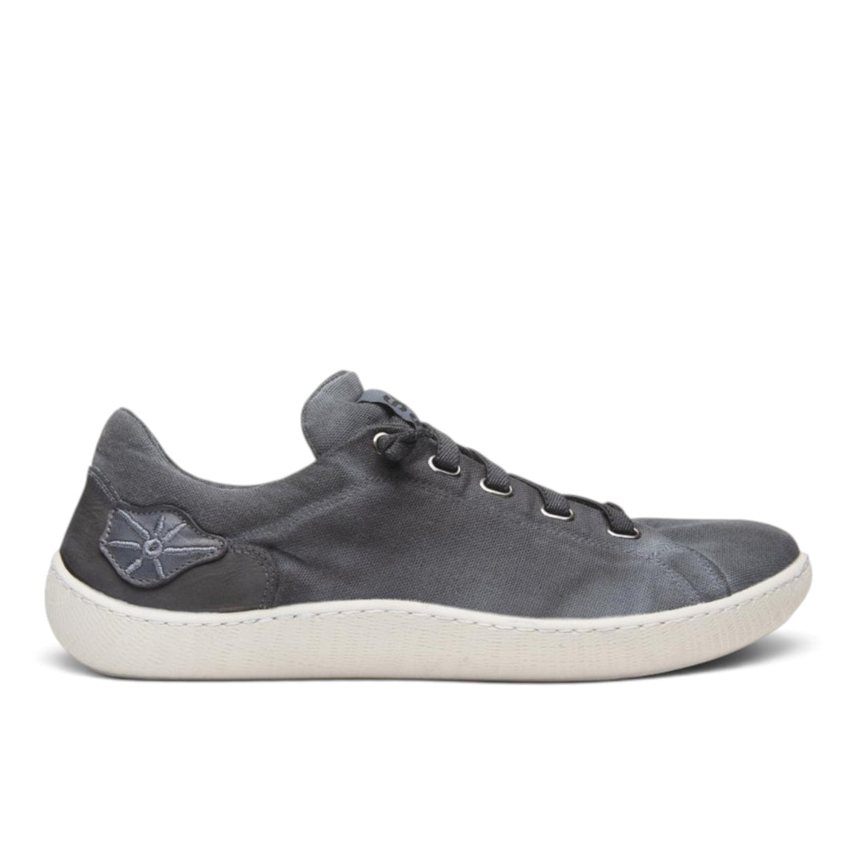 ShoeShop Sunni Sabbi MIYAKO grey organic cotton barefoot casual sneaker with flexible natural rubber and cork sole