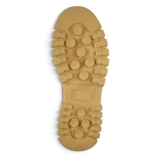 ShoeShop tan rubber lug sole with circular traction pattern and GANT branding