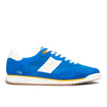 ShoeShop Teddy Smith 120506 blue suede and nylon sneakers with white accents and a gum rubber sole