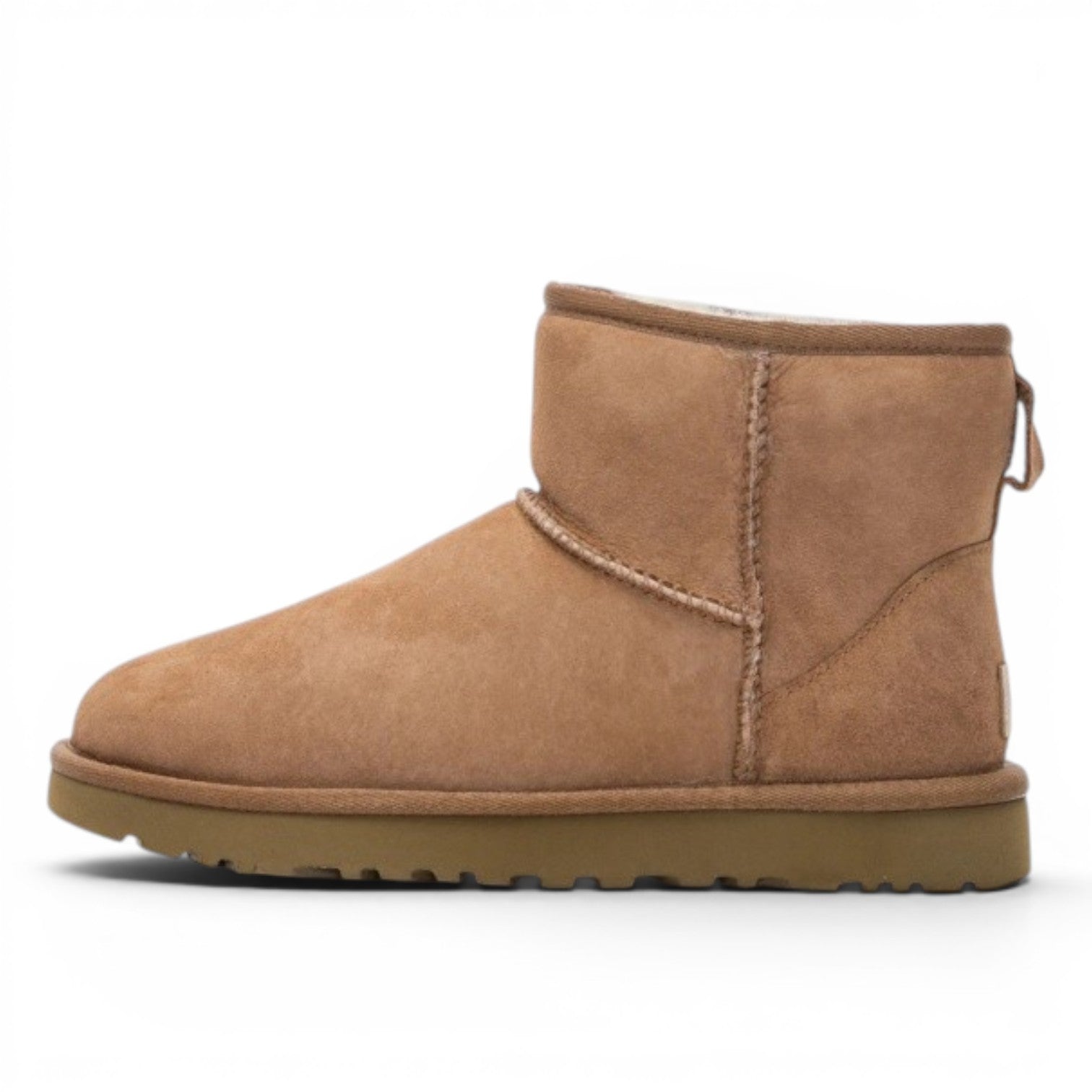 ShoeShop UGG Classic Mini II tan suede sheepskin lined boots with EVA sole