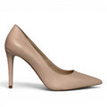 ShoeShop pink leather pointed-toe stiletto pumps with a 10cm heel.