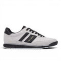 Teddy Smith light grey and black textile and suede sneakers with rubber sole and lace-up closure. Model 120300.