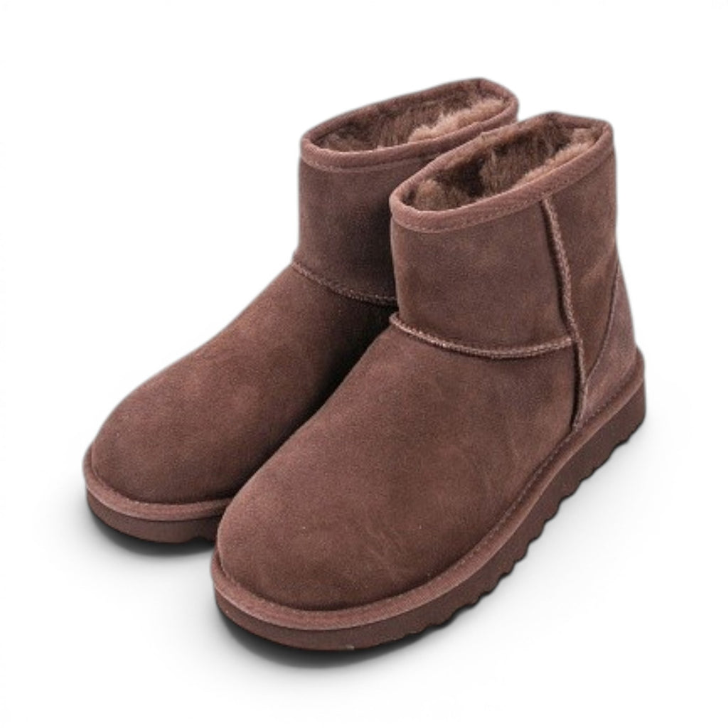 ShoeShop brown suede sheepskin lined Classic Mini II boots with EVA sole
